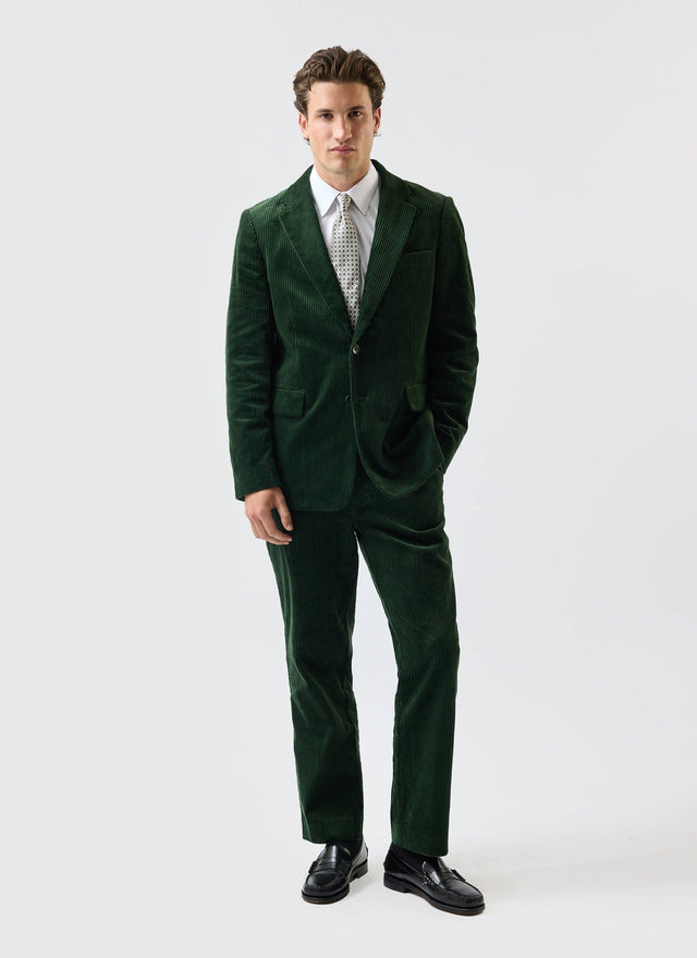 Tailored Blazer | Chunky Cord | Forest
