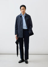 Sherlock Short Trench Coat Waterproof Midnight With Olive