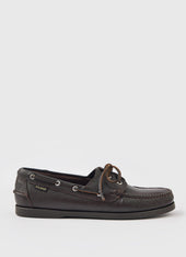 G H Bass Jetty Ii Boater 2 Eye Textured Dark Brown