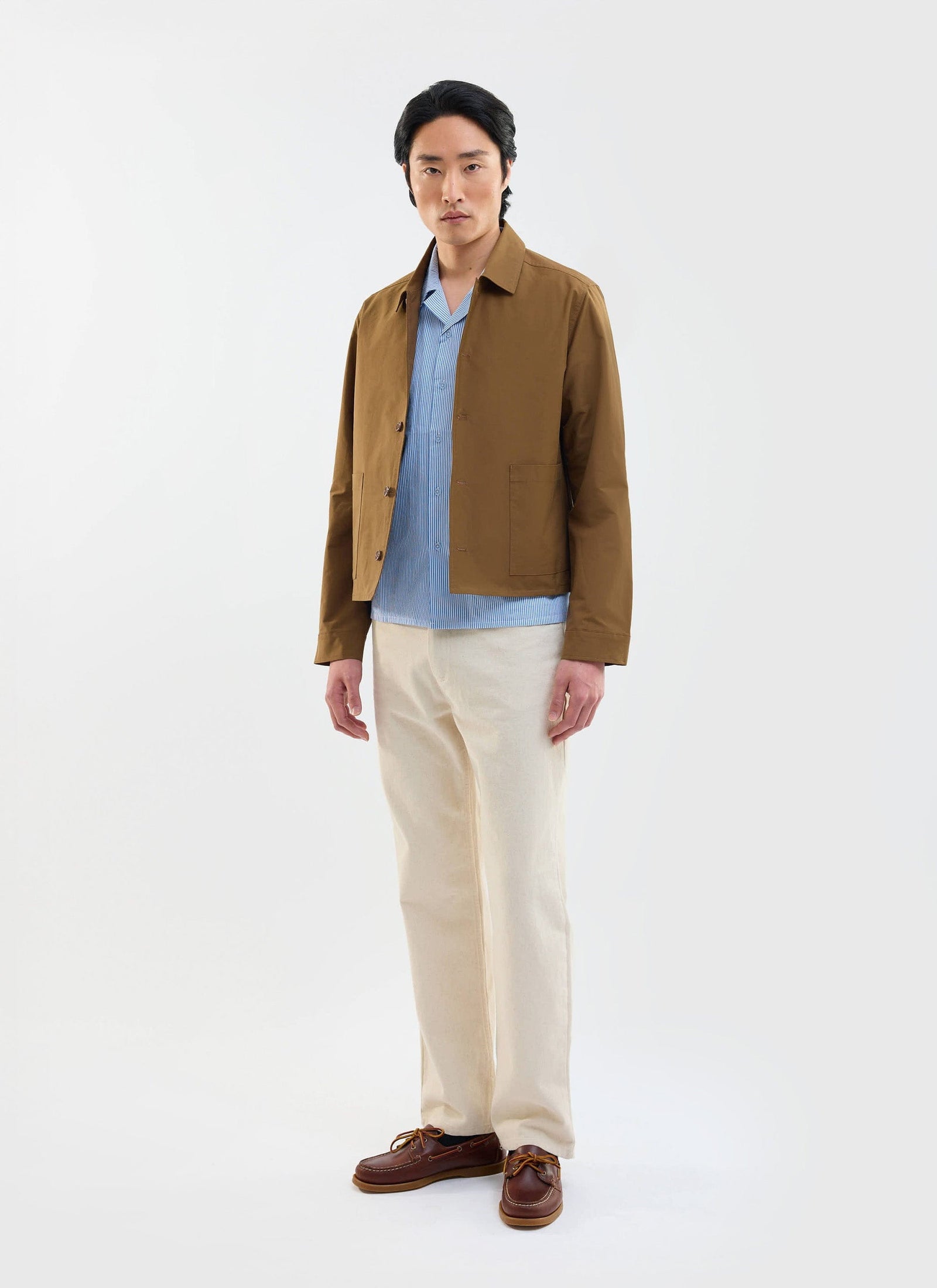 Boxy Cropped Pocket Overshirt