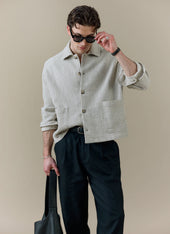 Sorrento Boxy Overshirt | Linen | Cream