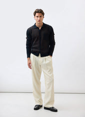 Appendix Long Sleeve Knitted Shirt Cotton With Brown