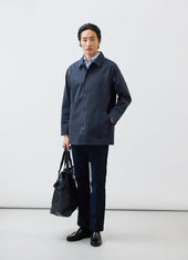 Sherlock Short Trench Coat Waterproof Midnight With Olive