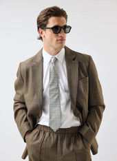 Grounds Tailored Blazer Herringbone Wool Oak