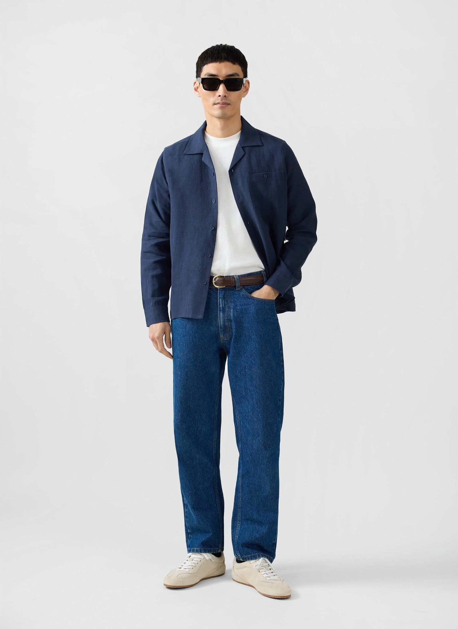 Long Sleeve Cuban Linen Shirt