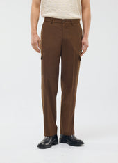 Trentino Tailored Patch Pocket Trouser | Brown