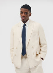 Tailored Double Breasted Blazer Linen
