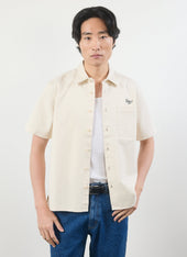 Embroidered Cropped Shirt White