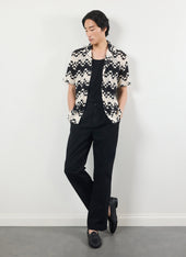 Naples Crochet Cuban Shirt Cotton