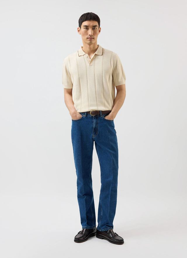 Wool Knitted Polo | Percival x Warren | Cream