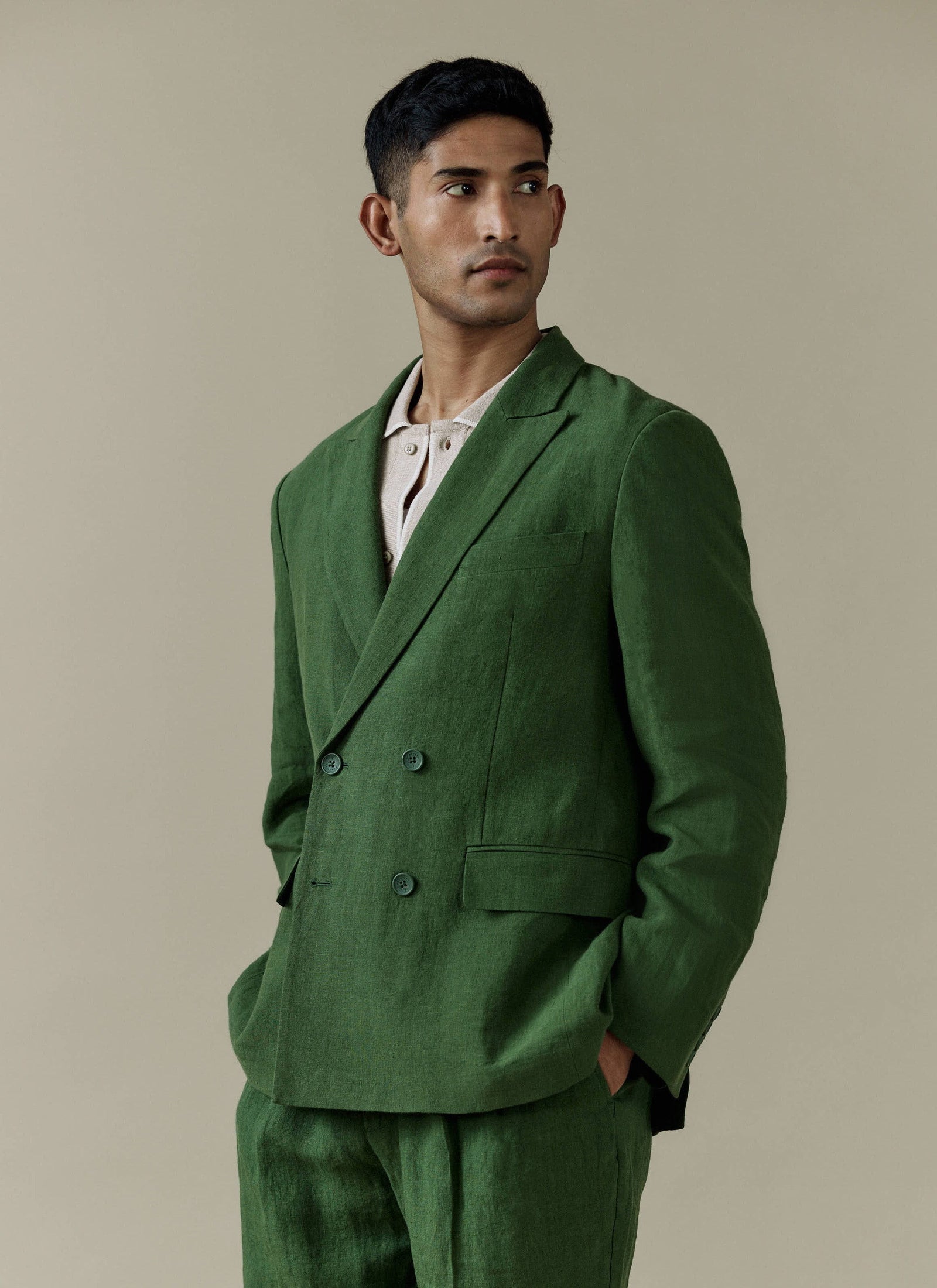 Clifton Double Breasted Blazer Linen