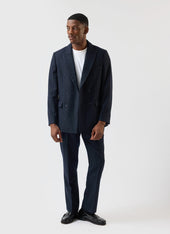 Textured Stripe Double Breasted Blazer