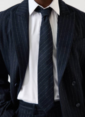 Textured Stripe Tie | Navy