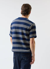 Fiction Striped Knitted T Shirt Cotton