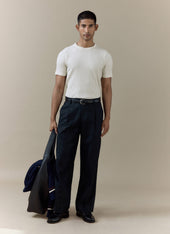 Leon Slim Ribbed T Shirt Cotton