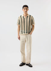 Sarti Knitted Polo Shirt Cotton With Forest