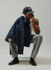 Wide Leg Denim Jeans Warm Grey Wash