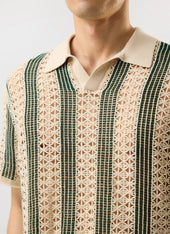 Sarti Knitted Polo Shirt Cotton With Forest