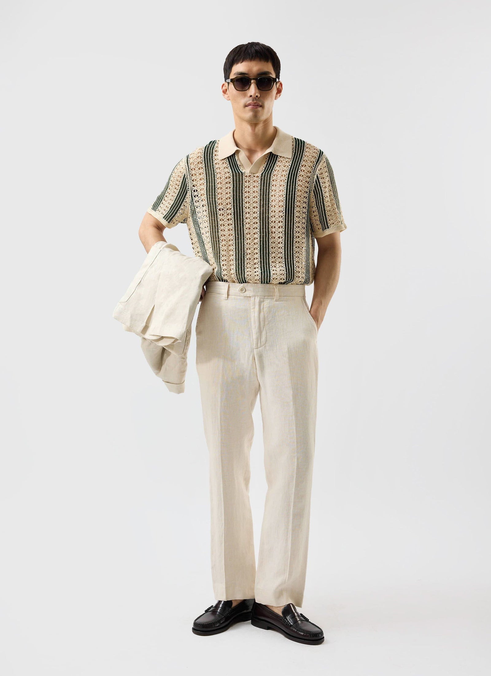 Sarti Knitted Polo Shirt Cotton With Forest