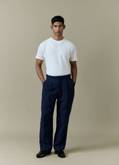 Pleated Tailored Trousers Linen