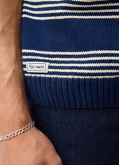 Fiction Striped Knitted T Shirt Cotton