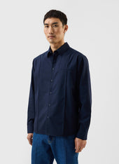 Men S Pleated Shirt Percival X Warren Blue