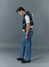 Straight Leg Denim Jeans | Cotton | Light Wash Blue