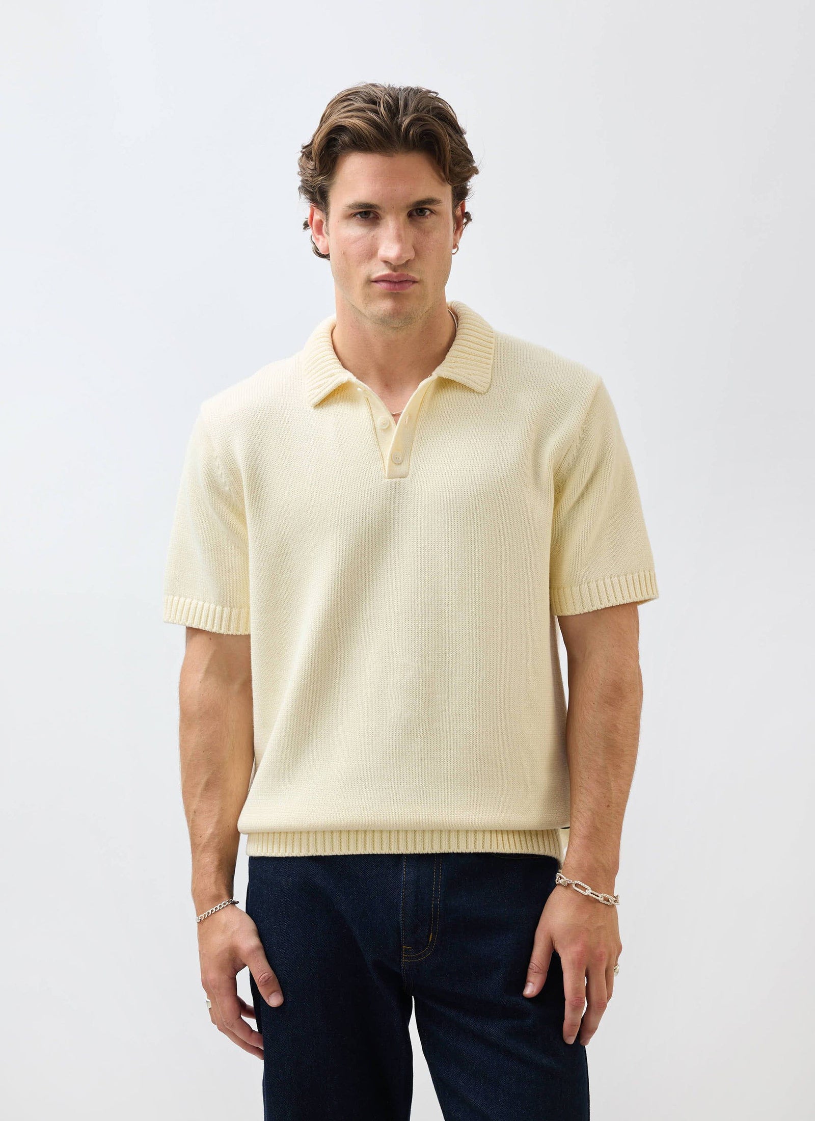 Verso Short Sleeve Knitted Shirt Cotton