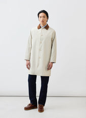 Cord Collar Relaxed Trench Coat Cotton