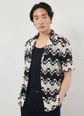 Naples Crochet Cuban Shirt Cotton
