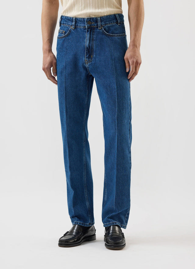 Stay Press Denim Jeans | Percival x Warren | Mid Wash Blue