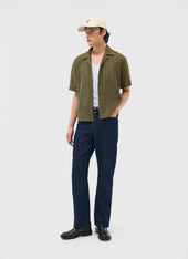 Palermo Crochet Cuban Shirt Cotton Green