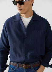 Long Sleeve Cuban Linen Shirt