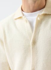 Archive Wool Knitted Collared Cardigan | Cream