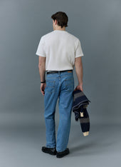 Straight Leg Denim Jeans | Cotton | Light Wash Blue