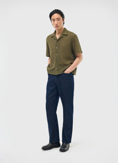 Palermo Crochet Cuban Shirt Cotton Green