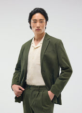 Relaxed Tailored Blazer Micro Check