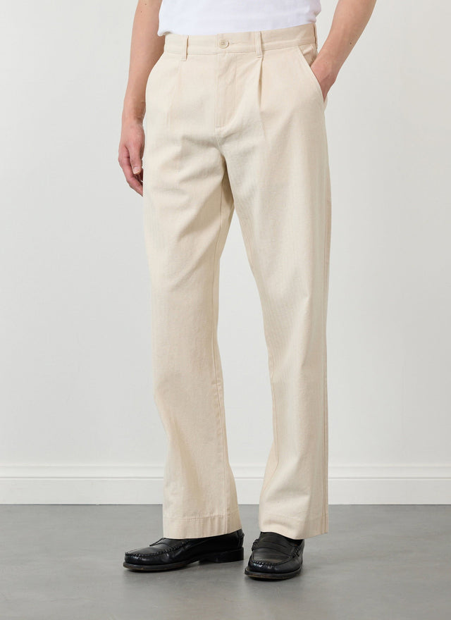 Program Pleated Trousers | Cotton | Cream