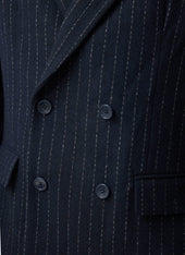 Textured Stripe Double Breasted Blazer