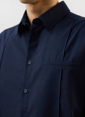 Men S Pleated Shirt Percival X Warren Blue