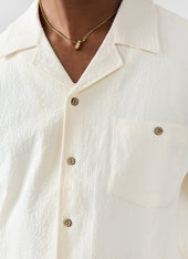 Cuban Shirt | Seersucker | Cream