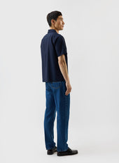 Relaxed Cuban Drape Shirt Percival X Warren Blue