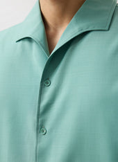 Drape Cuban Shirt Percival X Warren Green