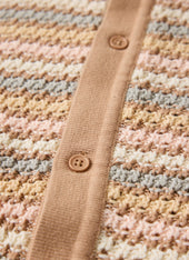 Sari Stripe Knitted Shirt | Cotton | Cream
