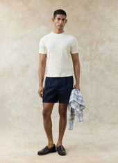 Blake Double Pleated Shorts Cotton
