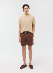 Pleated Linen Shorts