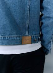 Western Trucker Jacket Light Wash Blue