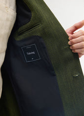 Relaxed Tailored Blazer Micro Check