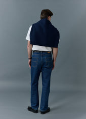 Straight Leg Denim Jeans | Cotton | Mid Wash Blue