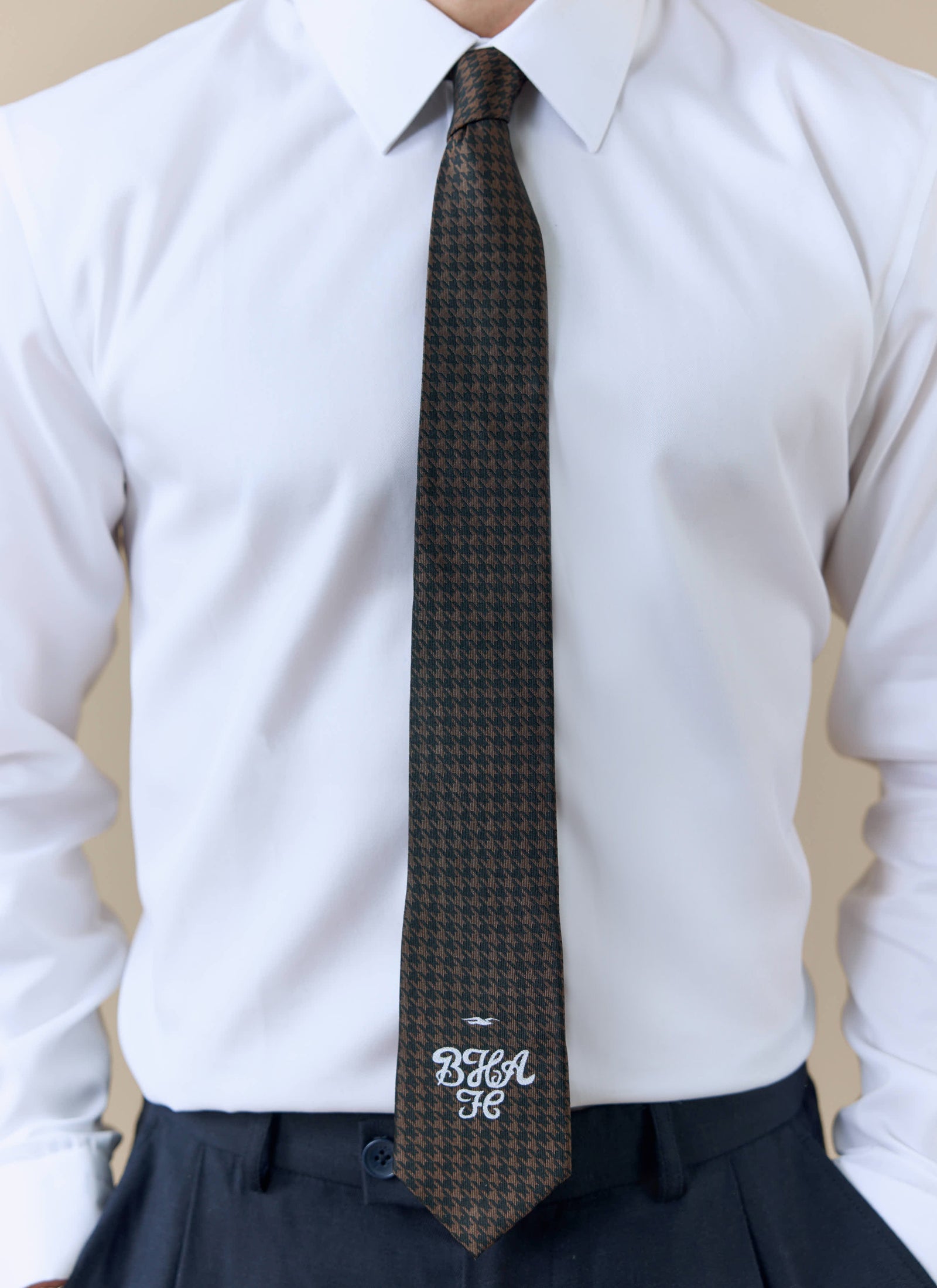 Houndstooth Jacquard Silk Tie Brighton Hove Albion F C X Percival